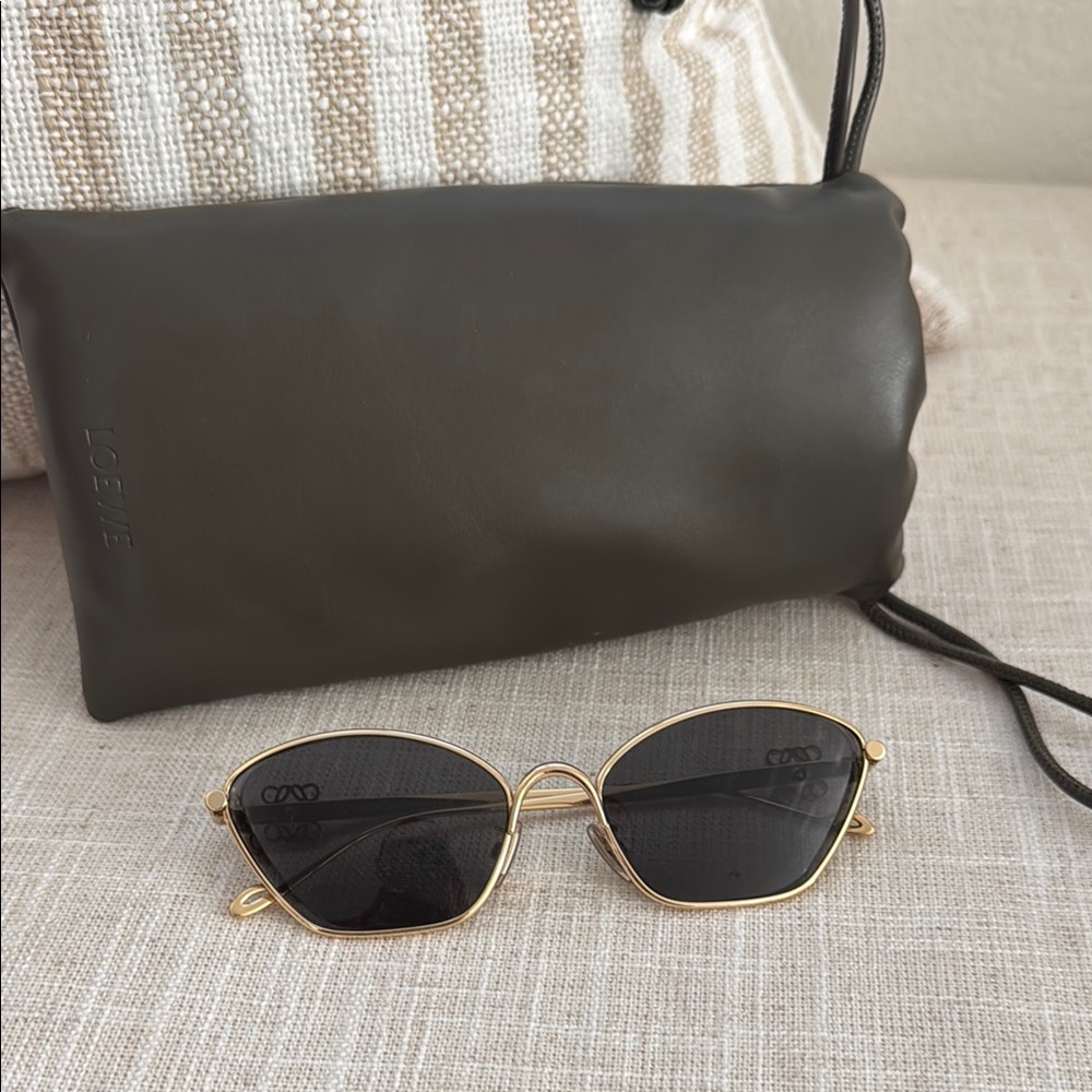 Loewe Gold and Black Women's Sunglasses